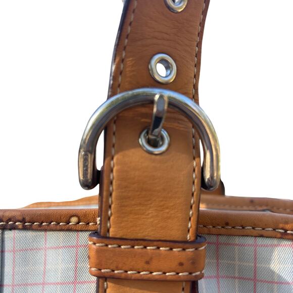 VTG Coach Tattersall Twill Tote Creed L04Q-1823 mini tote shoulder bag - Picture 5 of 10